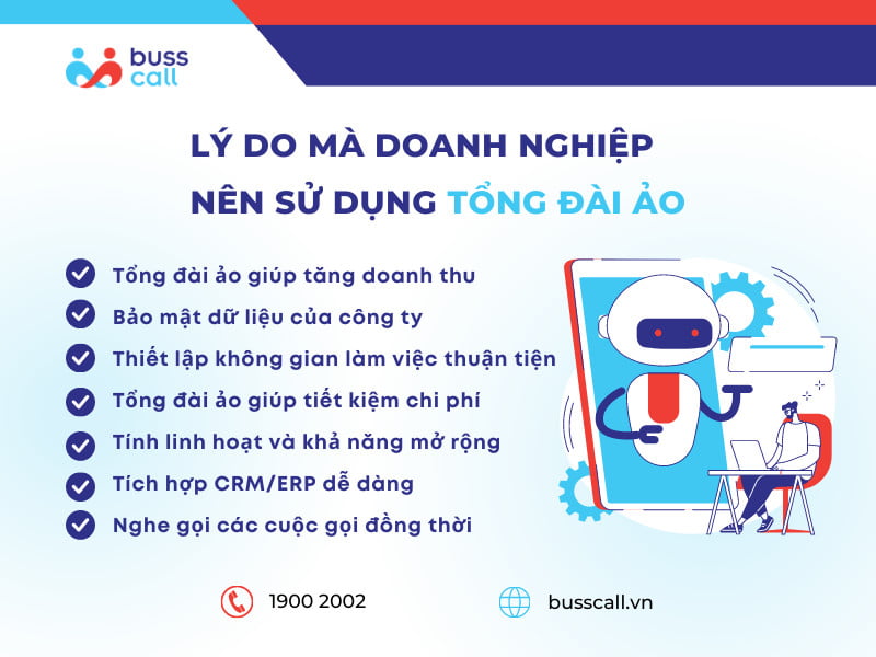 7 lý do doanh nghiệp nên sử dụng tổng đài ảo