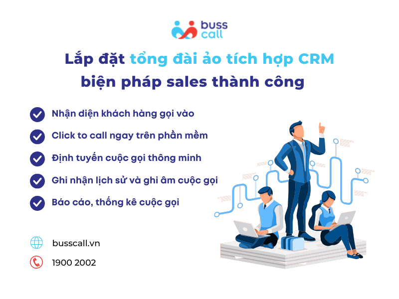 Lắp đặt tổng đài ảo tích hợp CRM - Giải pháp Sales thành công