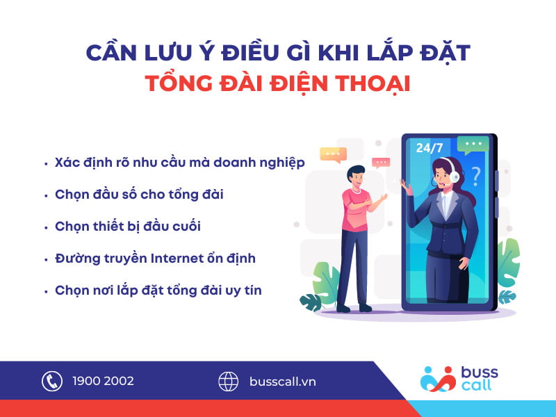 Doanh nghiệp cần lưu ý điều gì khi lắp đặt tổng đài diện thoại