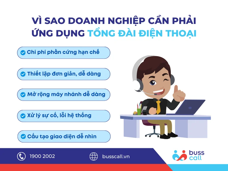 Vì sao doanh nghiệp cần phải ứng dụng Tổng đài điện thoại?