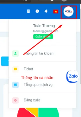 Giao diện phần mềm quản lý Tổng đài ảo Buss Call