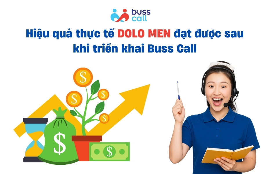 Hiệu quả thực tế DOLO MEN đạt được sau khi triển khai Buss Call