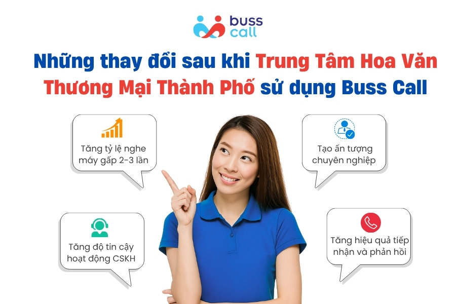 Những thay đổi sau khi Trung Tâm Hoa Văn Thương Mại Thành Phố sử dụng Buss Call