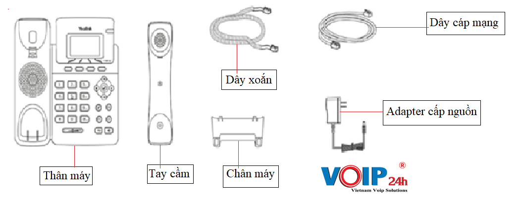 Linh phụ kiện kèm theo điện thoại YEALINK T19 E2