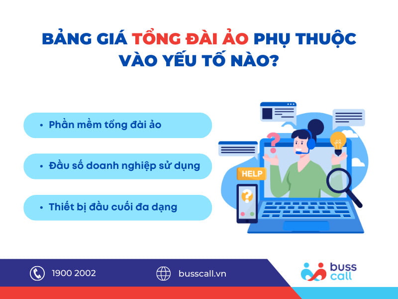 Bảng giá Tổng đài ảo Buss Call phụ thuộc vào yếu tố nào?