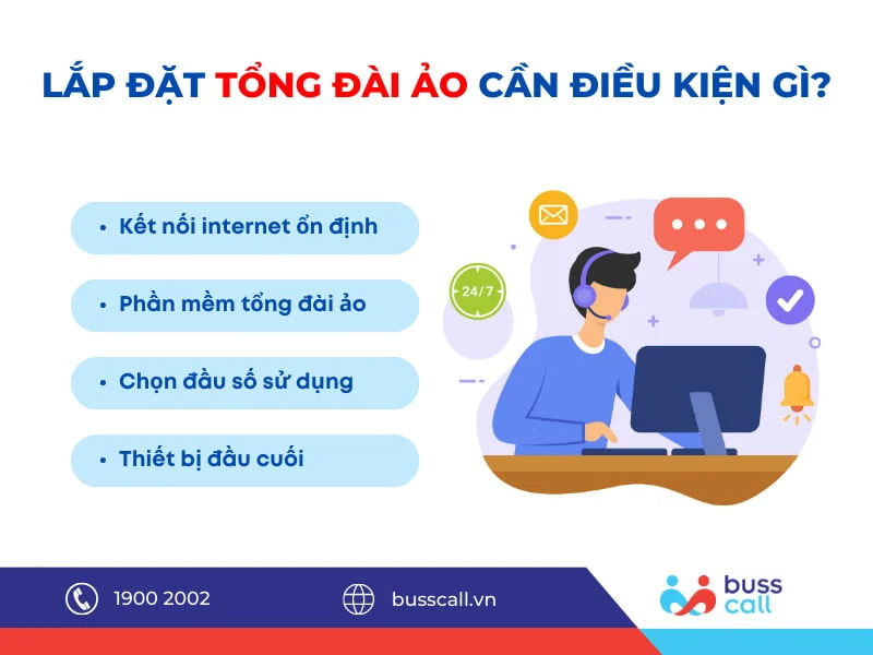 Các điều kiện lắp đặt Tổng đài ảo Buss Call