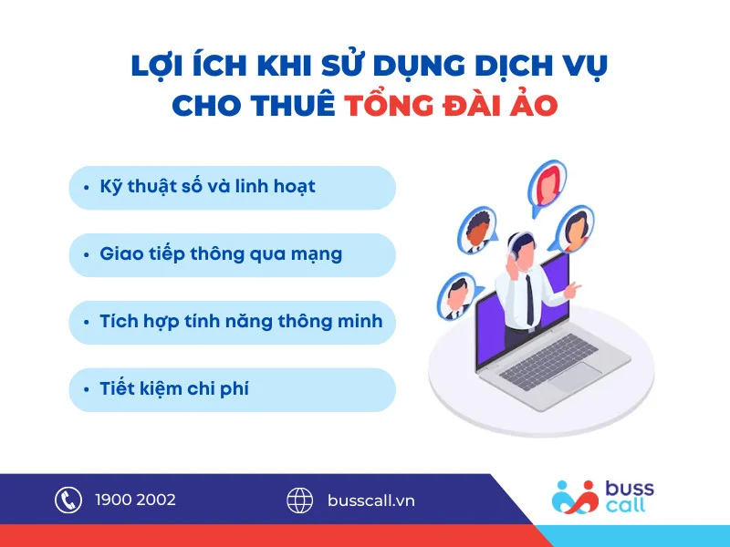 Lợi ích khi sử dụng dịch vụ cho thuê Tổng đài ảo Buss Call