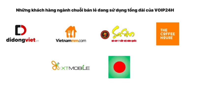 Một số khách hàng ngành bán lẻ của VOIP24H