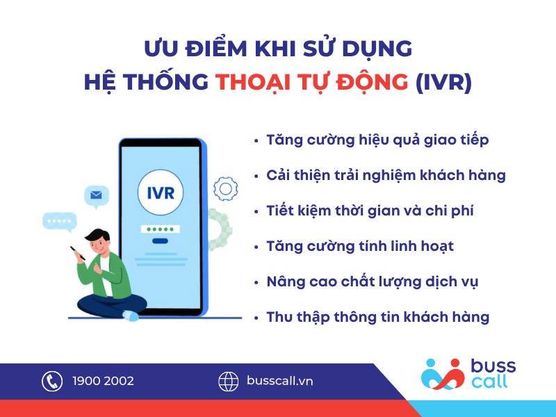 Ưu điểm khi sử dụng hệ thống thoại tự động (IVR)