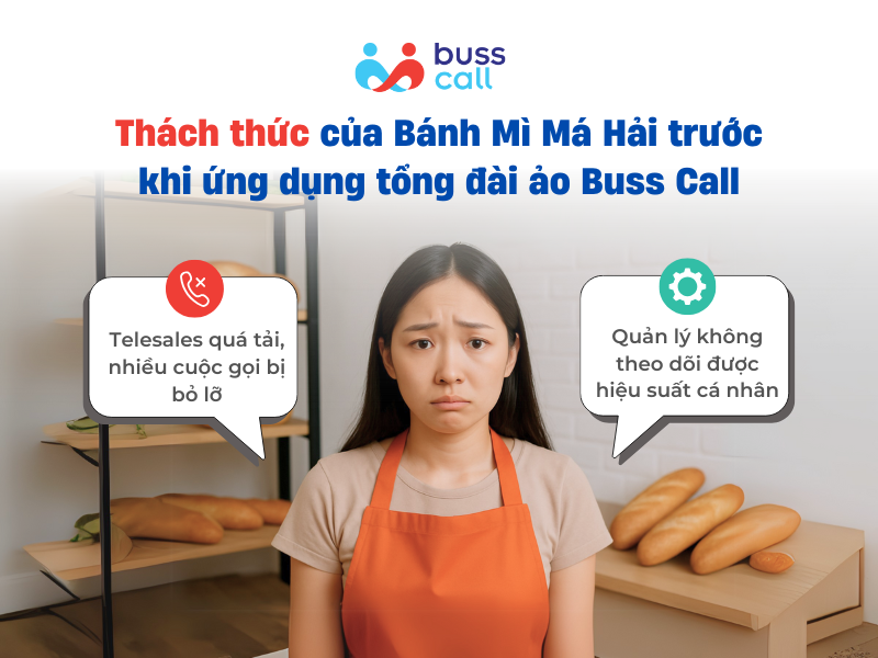 Thách thức của Bánh Mì Má Hải trước khi ứng dụng tổng đài ảo Buss Call
