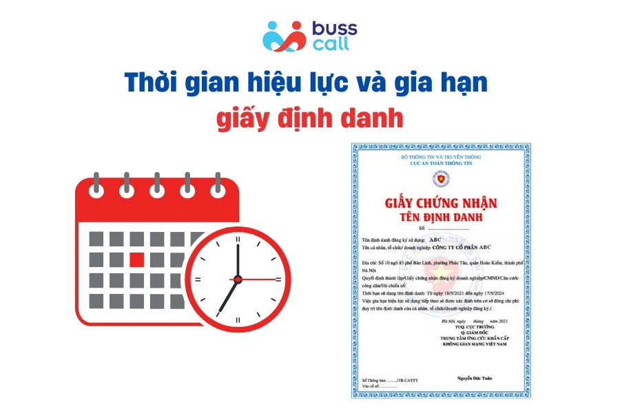 Thời gian hiệu lực & gia hạn giấy định danh