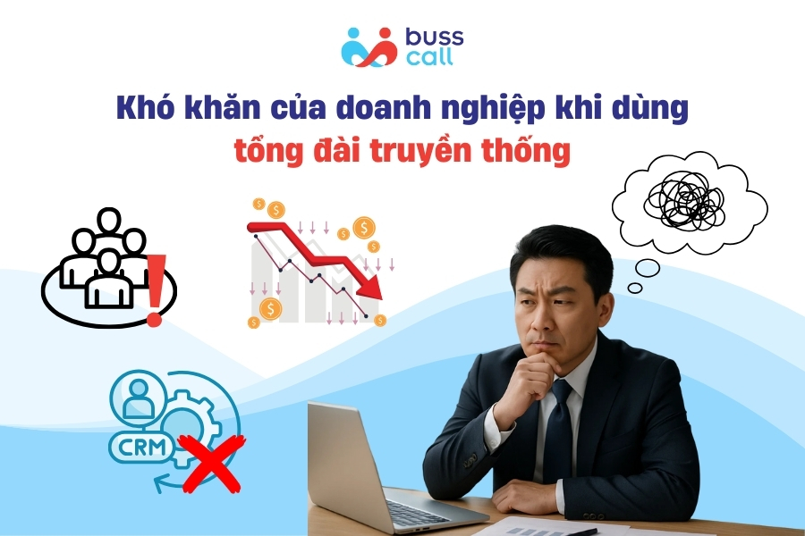 Khó khăn của doanh nghiệp khi dùng tổng đài truyền thống