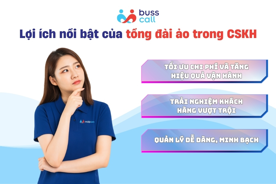 Lợi ích nổi bật của tổng đài ảo trong CSKH