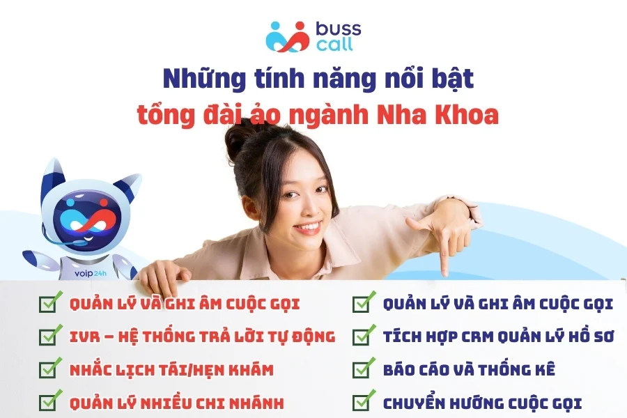 Những tính năng nổi bật tổng đài ảo ngành nha khoa