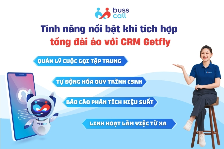 Tính năng nổi bật khi tích hợp tổng đài ảo với CRM Getfly