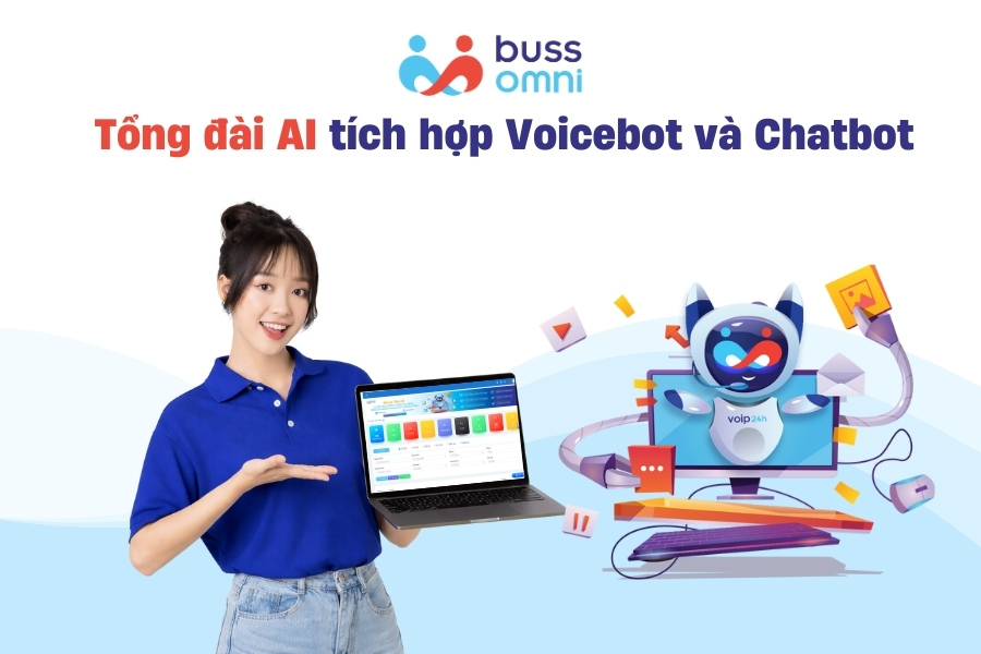 Tổng đài AI tích hợp Voicebot và Chatbot