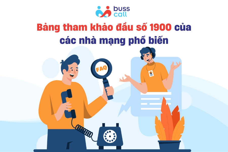 Bảng tham khảo đầu số 1900 của các nhà mạng phổ biến