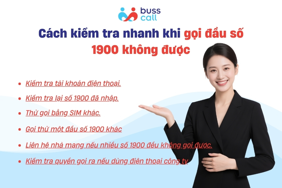 Cách kiểm tra nhanh khi gọi đầu số 1900 không được
