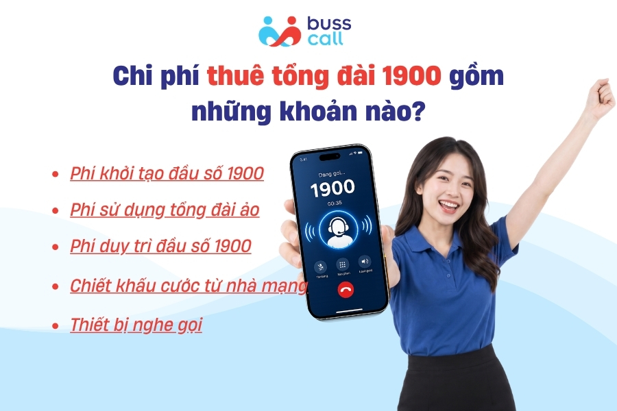 Chi phí thuê tổng đài 1900 gồm những khoản nào