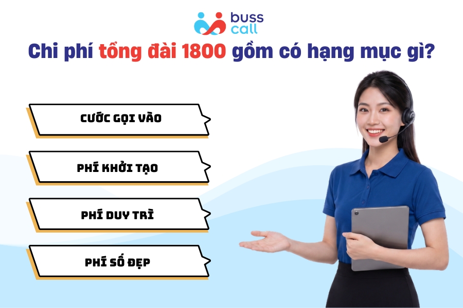 Chi phí tổng đài 1800 gồm có hạng mục gì